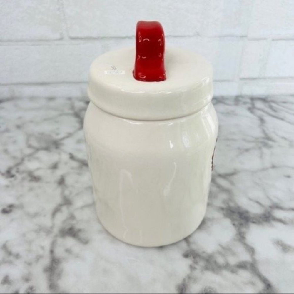 Rae Dunn Be Mine Love Etched Ruffle Heart Valentines Small Baby Canister - Picture 4 of 9